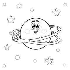 Saturn. Space. Coloring. Hula Hup. Sport.