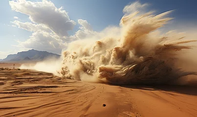 Poster Massive Sand Dune in the Heart of Desert © uhdenis