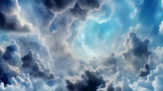 flying through a cloud tunnel