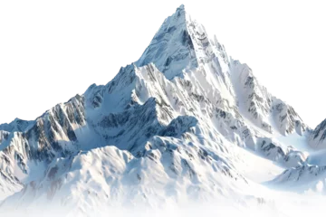 Zelfklevend Fotobehang Towering Mountain Blanketed in Thick Snow © Cool Free Games