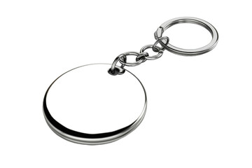 Metal Keychain With Circular Design