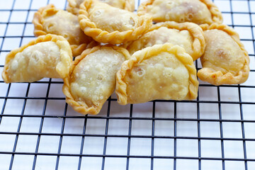 Mini curry puff. Thai dessert