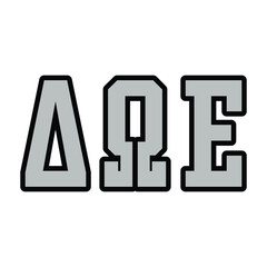 Delta Omega Epsilon greek letter, ΔΩΕ greek letters, ΔΩΕ