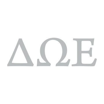 Delta Omega Epsilon greek letter, ΔΩΕ greek letters, ΔΩΕ