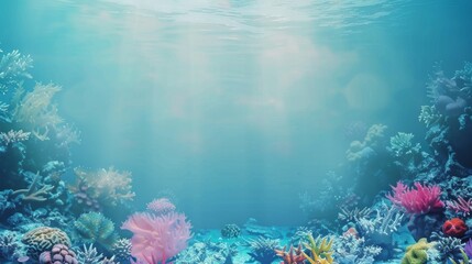 Fototapeta na wymiar Colorful Coral Reef in Underwater View