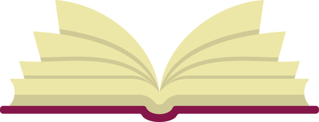 Open book icon. Library or bookstore color symbol