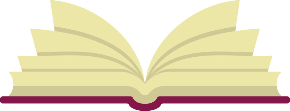 Open book icon. Library or bookstore color symbol