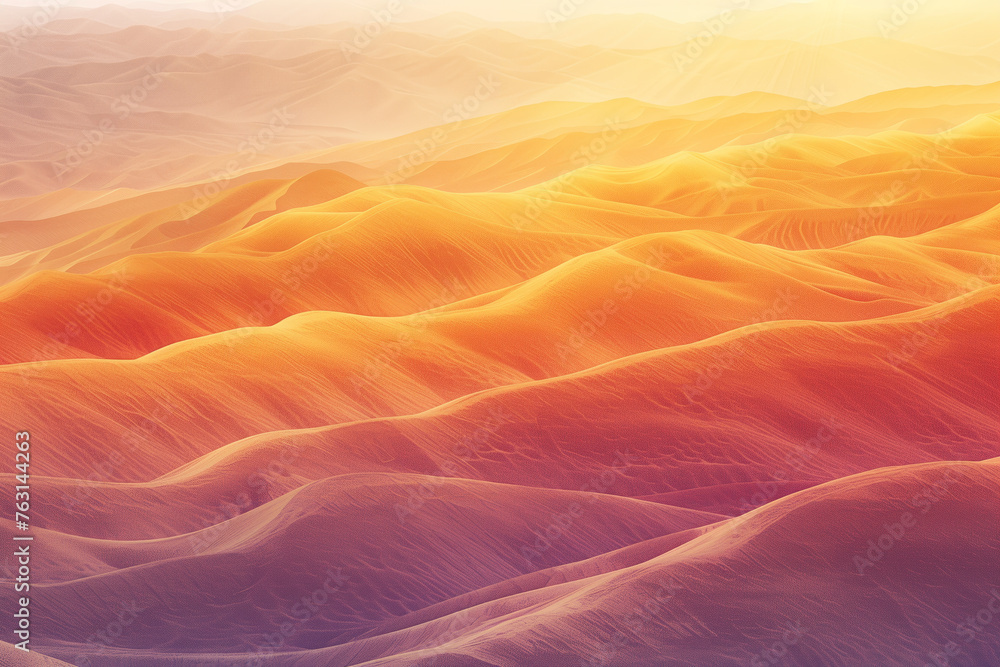 Poster surreal sand dune landscape. colorful background image. created with generative ai technology.