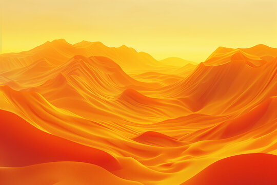 Surreal sand dune landscape. Colorful background image. Created with Generative AI technology.