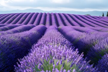 Lavender Field With Trees in Background