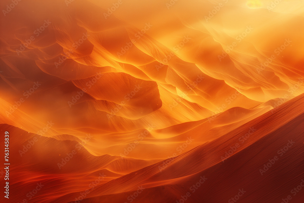 Poster surreal sand dune landscape. colorful background image. created with generative ai technology.