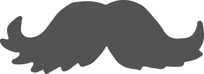 Retro moustaches icon. Facial hair black symbol
