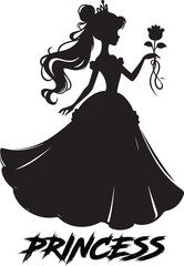 Princess silhouette vector