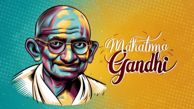 Mahatma Gandhi's Face For Gandhi Jayanti. 2nd Of October.