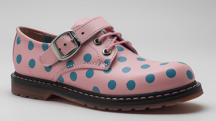 pink polka dot shoe