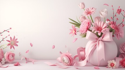 Mother's Day background with copy space, illustrated design