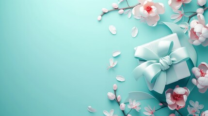 Mother's Day background with copy space, illustrated design