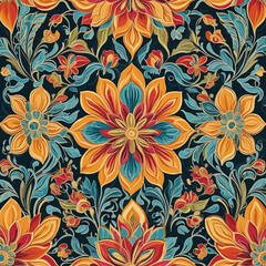 Fototapeta na wymiar abstract colorful floral pattern background