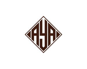 AYA Logo design vector template