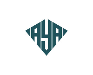 AYA Logo design vector template