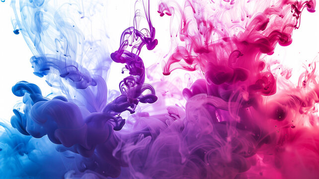 A colorful and vibrant display of smoke, with purple