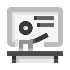 Lecturer Blackboard Teaching Flat Icon