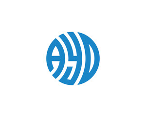 AYD logo design vector template