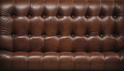 Naklejka premium home interior design element close up detail of button leather sofa texture
