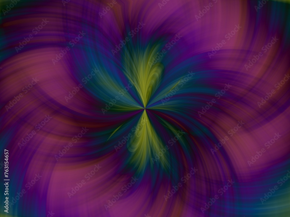 Poster background with effect of rays in motion, lines curves, waves, bends, lights and depth in dark color
