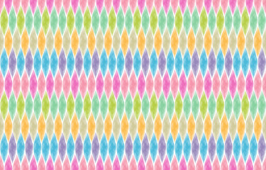 Watercolor ikat tradition pattern.Tribal geometric ethnic texture seamless.Vector illustration design for print product,background, clothing, print,fabric, embroidery, decor.Vintage style.Folk design.