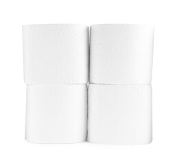 Rolls of toilet paper isolated on white