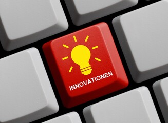 Innovationen online - Rote Computer Tastatur