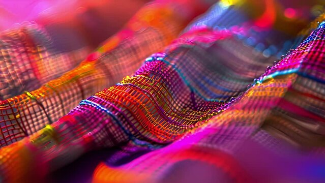 A detailed macro shot of the textiles sensors which can measure respiratory rates with precision and accuracy.