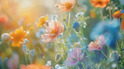 Dreamy spring background wallpaper.
