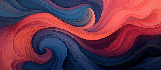 Vibrant swirls of purple, electric blue, and magenta create an eyecatching painting on a dark background, showcasing a blend of color and line work in art - obrazy, fototapety, plakaty
