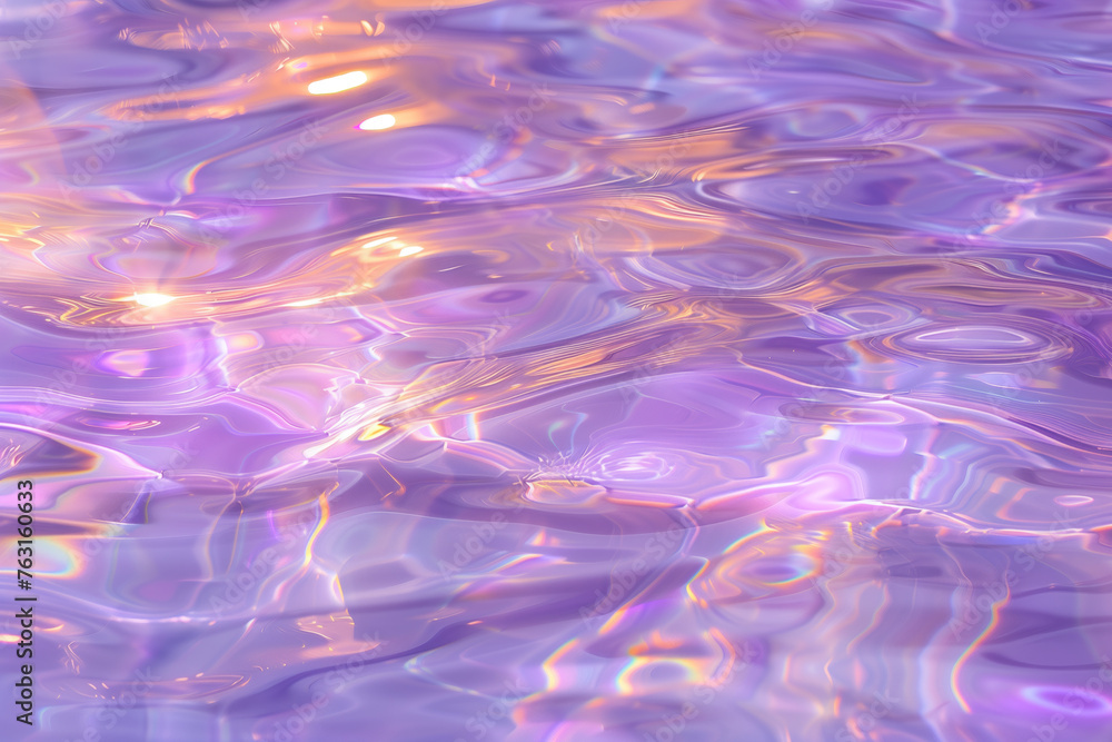 Poster beautiful ripple and caustics pattern on water surface. background image. created with generative ai