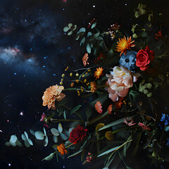 Obraz na płótnie Canvas background with flowers. Generative AI