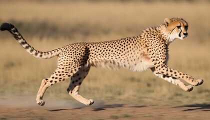 A Cheetah With Its Paw Raised In Mid Stride Grace Upscaled 4 1