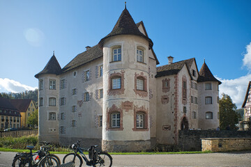 An image of the beautiful water castle in the village of Glatt near Sulz, Germany