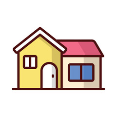 House icon editable stock vector illustration