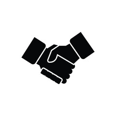 Black Solid Business Partnership vector icon