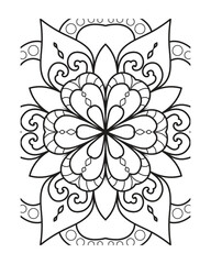 Mandala vector outline. mandala for coloring book
