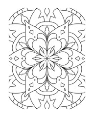 Mandala vector outline. mandala for coloring book