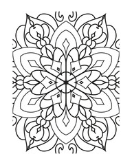 Mandala vector outline. mandala for coloring book