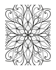 Mandala vector outline. mandala for coloring book