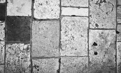 Vintage Stone Tiles In Monochrome. Vintage Background
