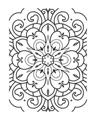 Mandala vector outline. mandala for coloring book