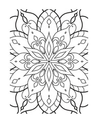 Mandala vector outline. mandala for coloring book
