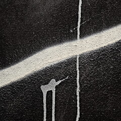 Abstract creative drawings. Gloomy street art. Detail of painted wall