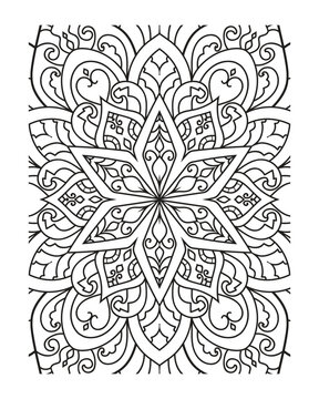 indian mandala Vector outline mandala decorative and ornamental design for coloring page